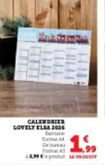 Super U Calendrier lovely elsa 2026 offre