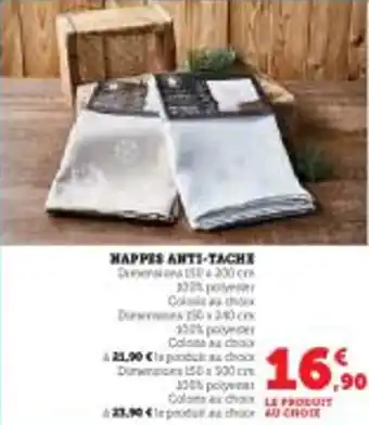Super U Nappes anti-tache offre