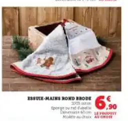 Super U Essuie-mains rond brode offre