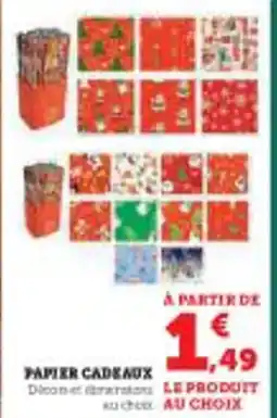 Super U Papier cadeaux offre