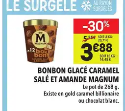 Supeco MAGNUM Bonbon glacé caramel salé et amande offre