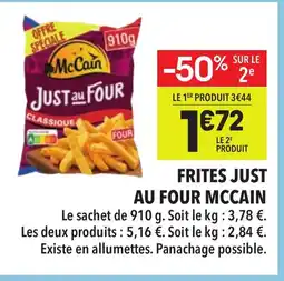 Supeco MCCAIN Frites just au four offre