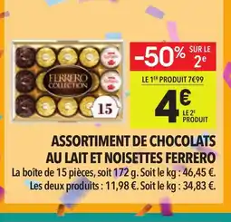 Supeco FERRERO Assortiment de chocolats au lait et noisettes offre