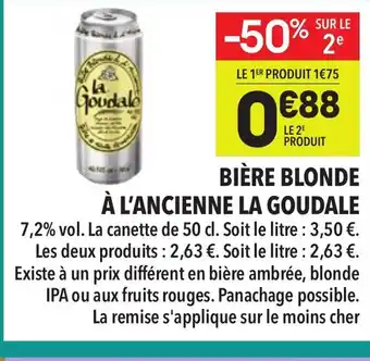 Supeco LA GOUDALE Bière blonde à l'ancienne offre