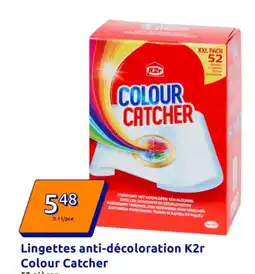 Action Lingettes anti-décoloration k2r colour catcher offre
