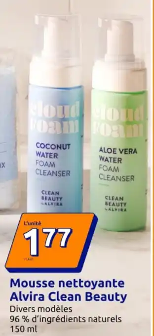 Action Mousse nettoyante alvira clean beauty offre