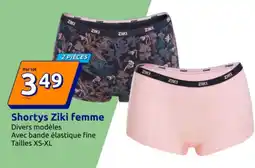 Action Shortys ziki femme offre
