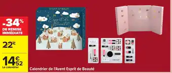 Carrefour Calendrier de l'Avent Esprit de Beauté offre