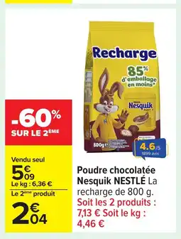 Carrefour NESQUIK Poudre chocolatée offre