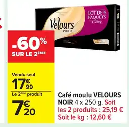 Carrefour VELOURS NOIR Café moulu offre