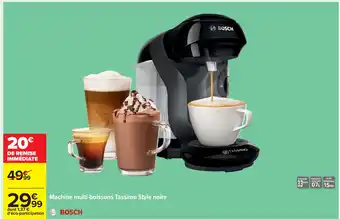Carrefour BOSCH Machine multi-boissons Tassimo Style noire offre