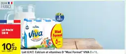 Carrefour VIVA Lait U.H.T. Calcium et vitamines D Maxi Format offre