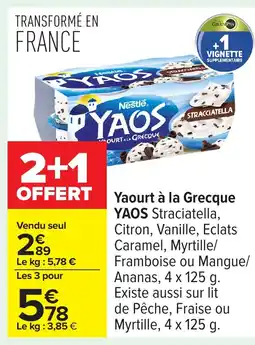 Carrefour YAOS Yaourt à la Grecque offre