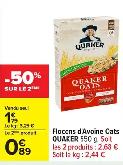 Carrefour QUAKER Flocons d'Avoine Oats offre