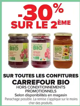 Carrefour CARREFOUR BIO Sur toutes les confitures offre