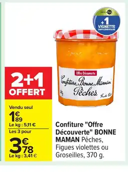 Carrefour BONNE MAMAN Confiture Offre Découverte offre