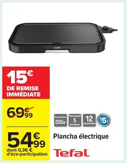 Carrefour TEFAL Plancha électrique offre