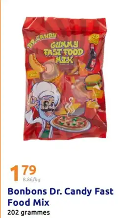 Action Bonbons dr. candy fast food mix offre