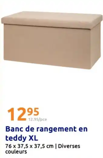 Action Banc de rangement en teddy xl offre