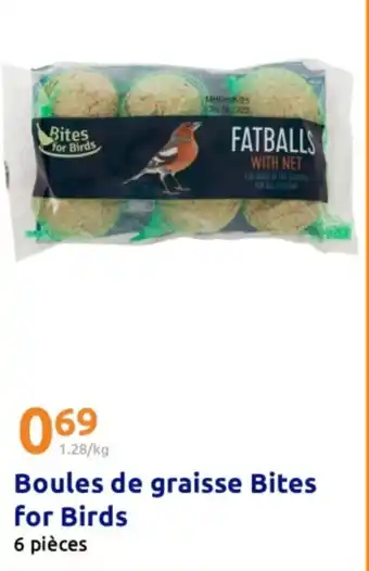 Action Boules de graisse bites for birds offre