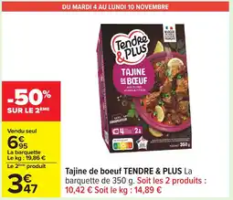 Carrefour TENDRE & PLUS Tajine de boeuf offre