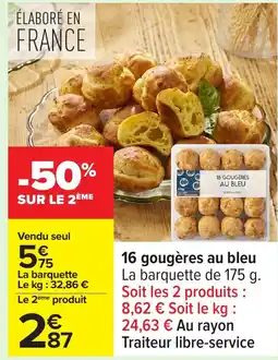 Carrefour 16 gougères au bleu offre