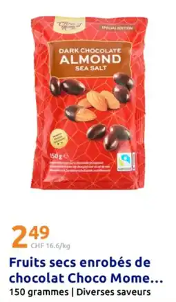 Action Fruits secs enrobés de chocolat choco mome offre