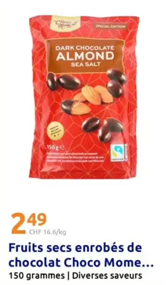 Action Fruits secs enrobés de chocolat choco mome offre