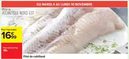 Carrefour Filet de cabillaud offre