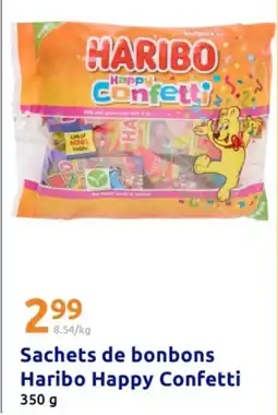 Action Sachets de bonbons haribo happy confetti offre