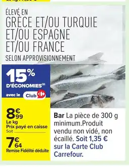 Carrefour Bar offre