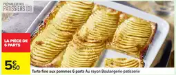 Carrefour Tarte fine aux pommes 6 parts offre