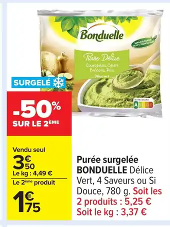 Carrefour BONDUELLE Purée surgelée offre