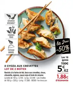 Thiriet 8 gyoza aux crevettes offre