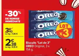 Carrefour OREO Biscuits Lot de 3 offre