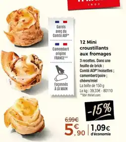 Thiriet 12 mini croustillants aux fromages offre