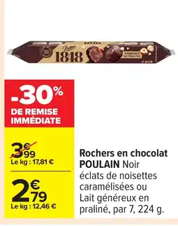 Carrefour POULAIN Rochers en chocolat offre