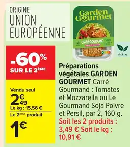 Carrefour GARDEN GOURMET Préparations végétales offre