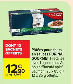 Carrefour PURINA GOURMET Pâtées pour chats en sauces offre