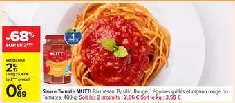Carrefour MUTTI Sauce Tomate offre