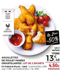 Thiriet Aiguillettes de poulet panées croustillantes offre