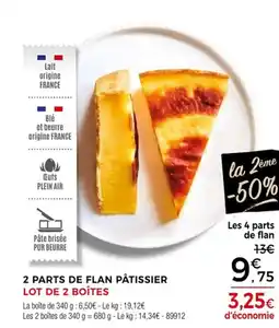 Thiriet 2 parts de flan pâtissier offre