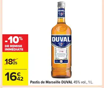 Carrefour DUVAL Pastis de Marseille offre