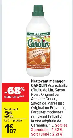 Carrefour CAROLIN Nettoyant ménager offre