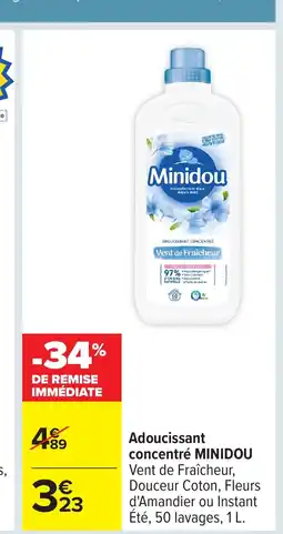 Carrefour MINIDOU Adoucissant concentré offre