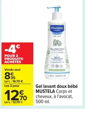 Carrefour MUSTELA Gel lavant doux bébé offre