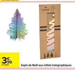 Carrefour Sapin de Noël aux reflets holographiques offre