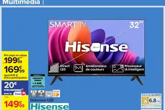 Carrefour HISENSE Téléviseur LED offre
