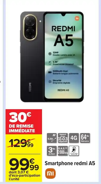 Carrefour Smartphone redmi A5 offre