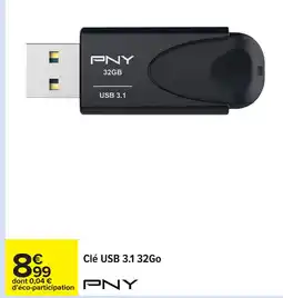 Carrefour PNY Clé USB 3.1 32Go offre